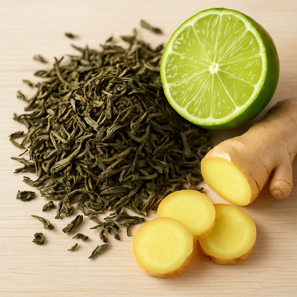 Thé vert gingembre – citron vert